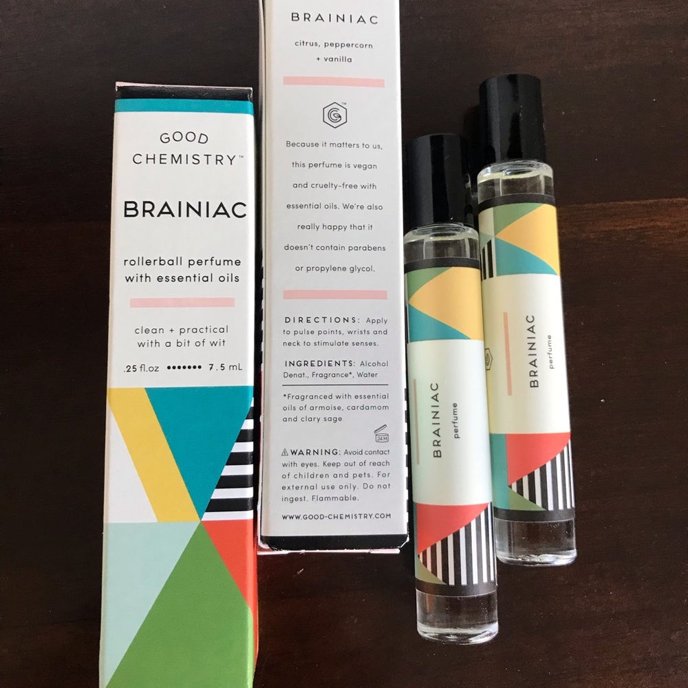 2pcs Good Chemistry Brainiac RollerBall  With Essential Oils